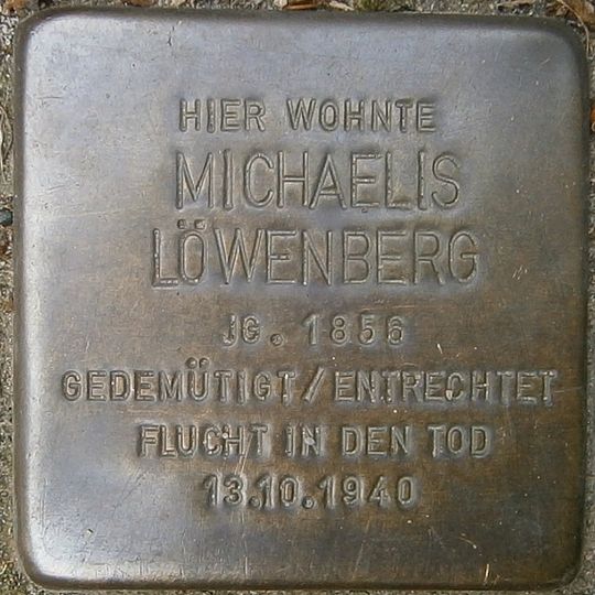 Stolperstein en memoria de Michaelis Löwenberg