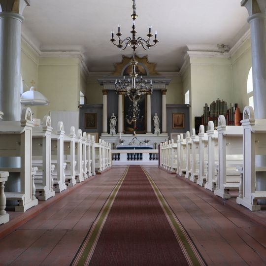 Interior of Lutheran church in Vecumnieki