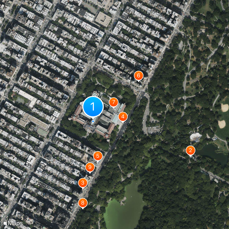 Museo Americano de Historia Natural Mapa