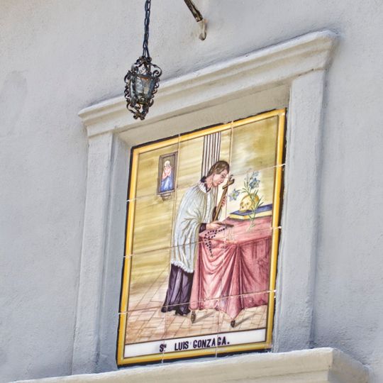 Retablo cerámico de San Luis Gonzaga