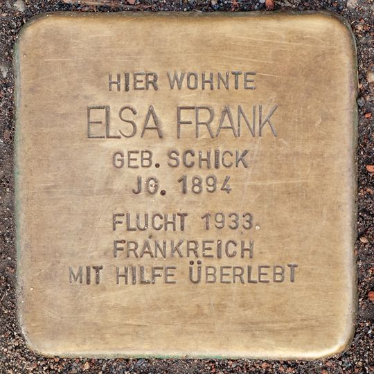 Stolperstein für Elsa Frank