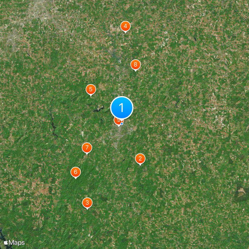 Contea di Randolph Mappa