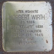 Stolperstein dedicated to Norbert Wirth