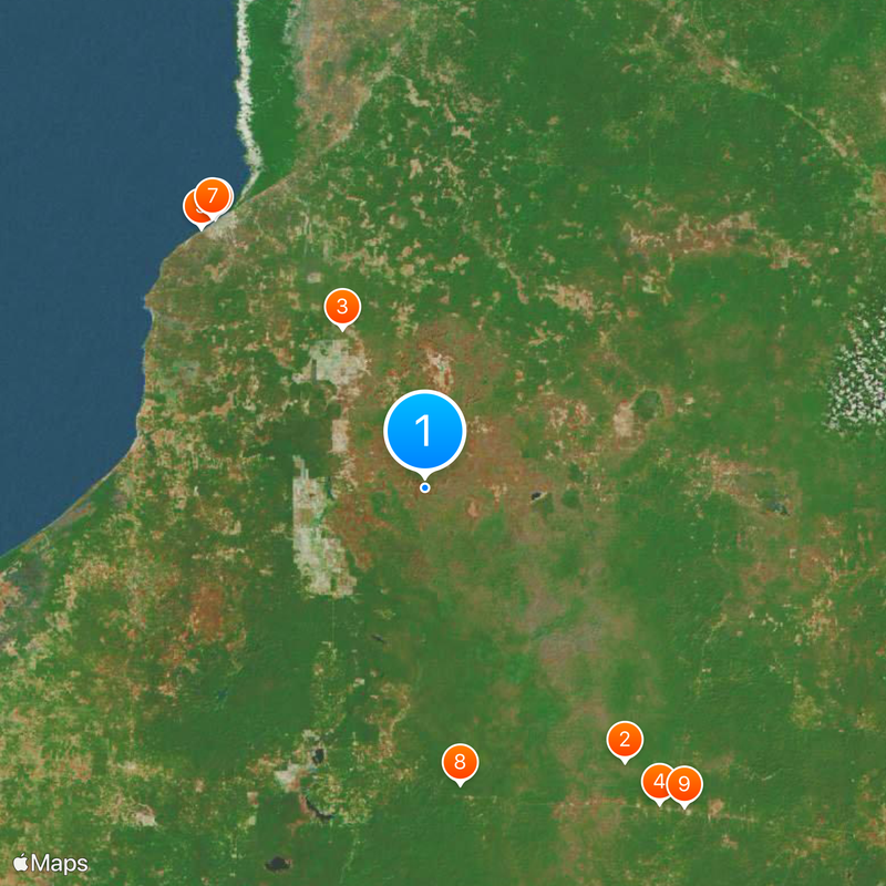 Southeast Mexico Carte