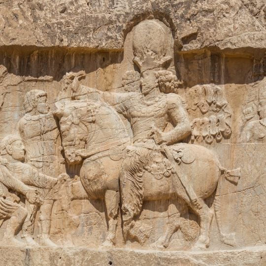 Relief of triumph of Shapur I over Valerian at Naqsh-e Rustam