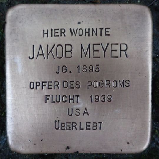 Stolperstein em memória de Jakob Meyer