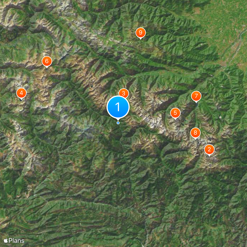 Park Narodowy Mercantour Mapa
