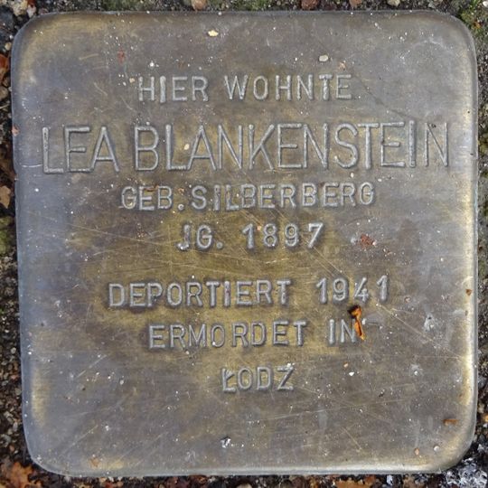 Stolperstein dedicated to Lea Blankenstein
