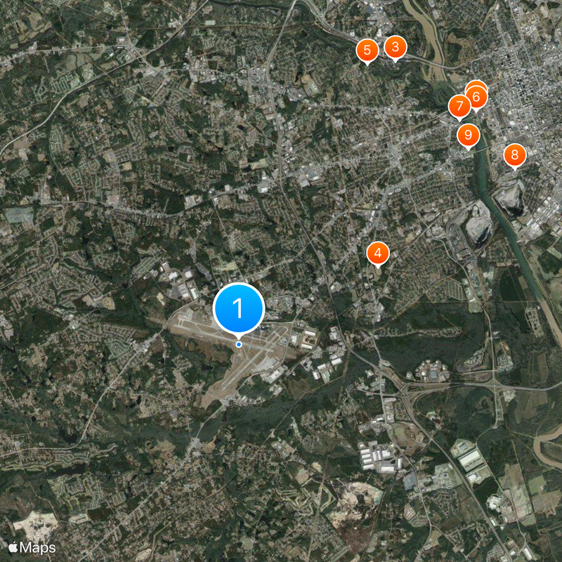Columbia Metropolitan Airport Map