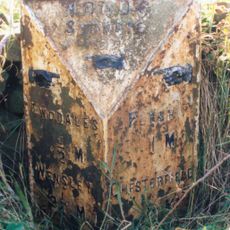 Milepost, Sydrope Hill, NE of Two Dales