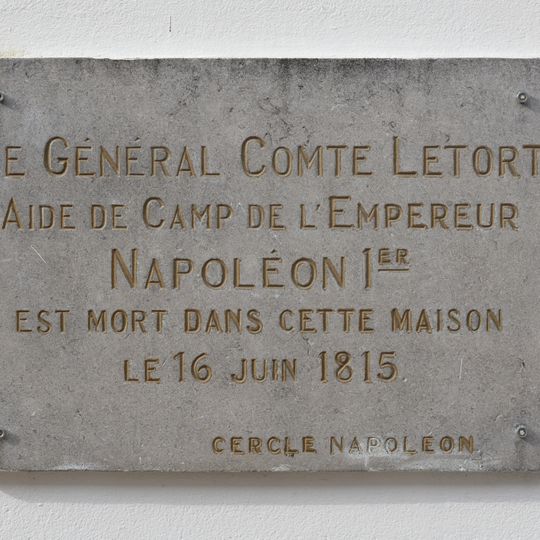 Plaque commémorative de la mort de Louis-Michel Letort de Lorville