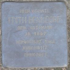 Stolperstein dedicated to Edith Benndorf