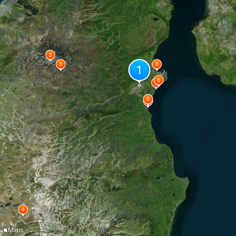 Severo-Kurilsk Map