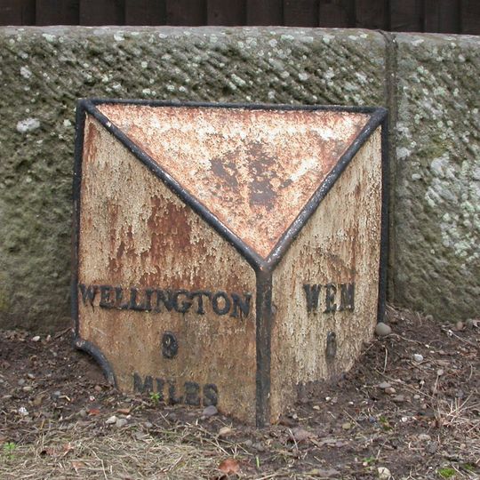 Milepost Approximately 10 Metres To West Of Shawbury Bridge