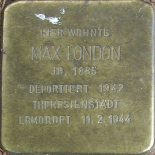 Stolperstein en memoria de Max London