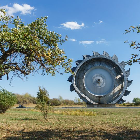 Schaufelrad eines Braunkohlebaggers