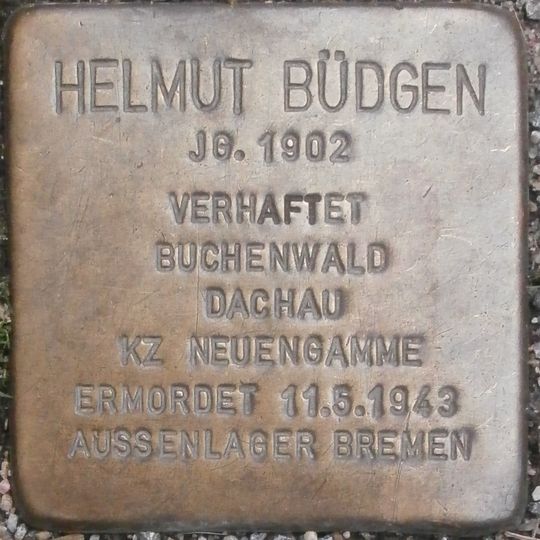 Stolperstein à la mémoire de Helmut Büdgen