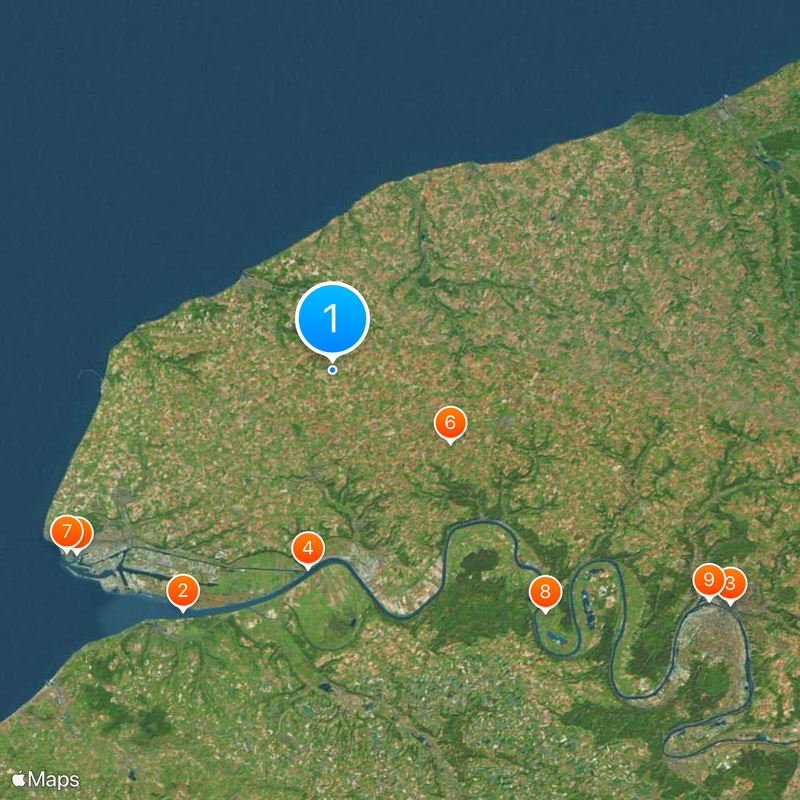 Pays de Caux Map