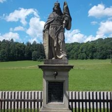 Socha svatého Václava u kostela v Levínské Olešnici