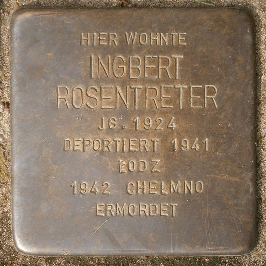 Stolperstein en memoria de Ingbert Rosentreter
