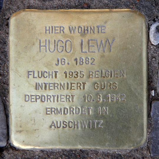 Stolperstein dedicated to Hugo Lewy