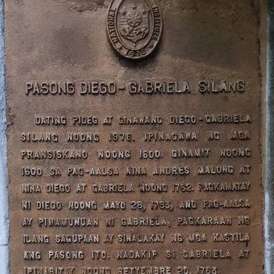 Diego–Gabriela Silang Pass historical marker