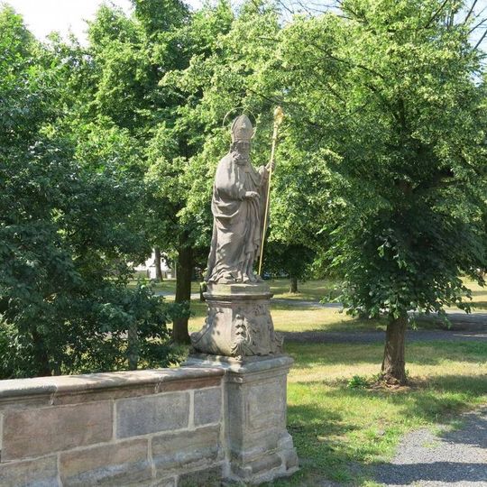 Socha svatého Valentina na Klášterním mostě v Zákupech