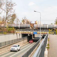 Železniční most přes ulici S. K. Neumanna v Pardubicích