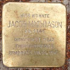 Stolperstein dedicated to Jacob Mathiason