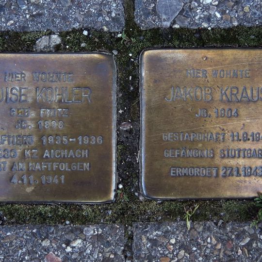 Stolperstein en memoria de Jakob Kraus