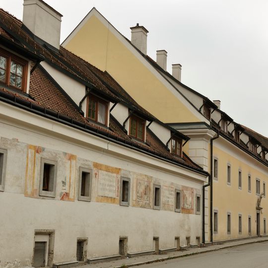 Johanneskirche, Bruderhaus, Stiftsspital, Florianiquelle, Sankt Florian