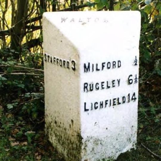 Milepost, E of Watton-on-the-hill