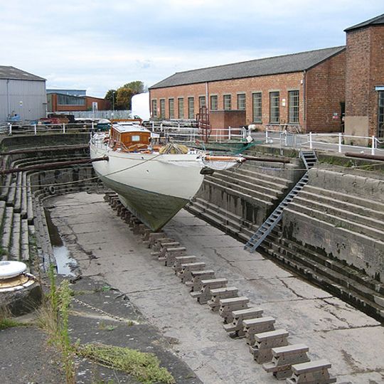 Dry Dock South Of Engine House Including Crane