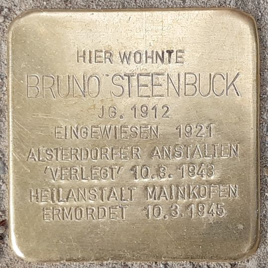 Stolperstein für Bruno Steenbuck