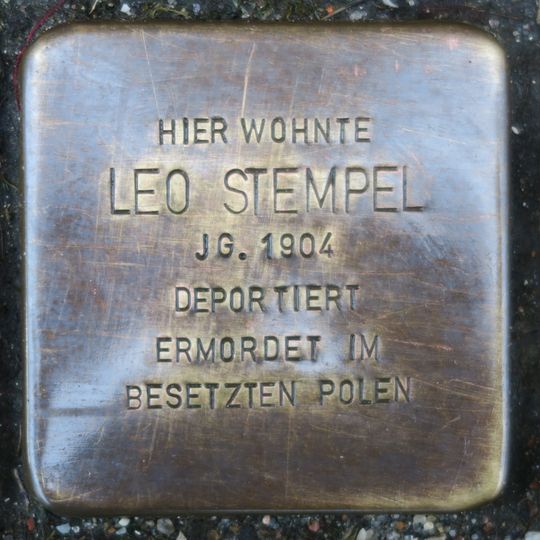 Stolperstein dedicated to Leo Stempel