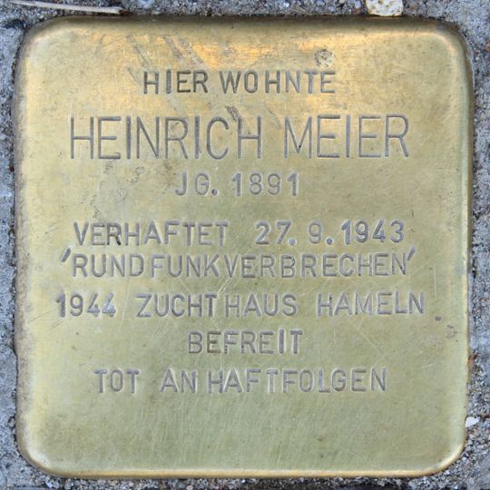 Stolperstein em memória de Heinrich Meier
