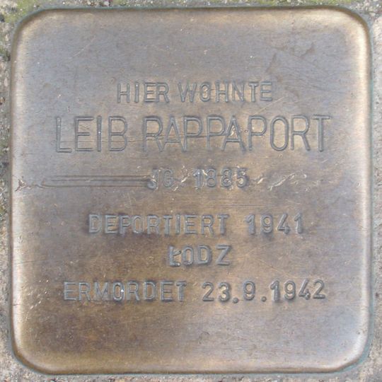 Stolperstein em memória de Leib Rappaport