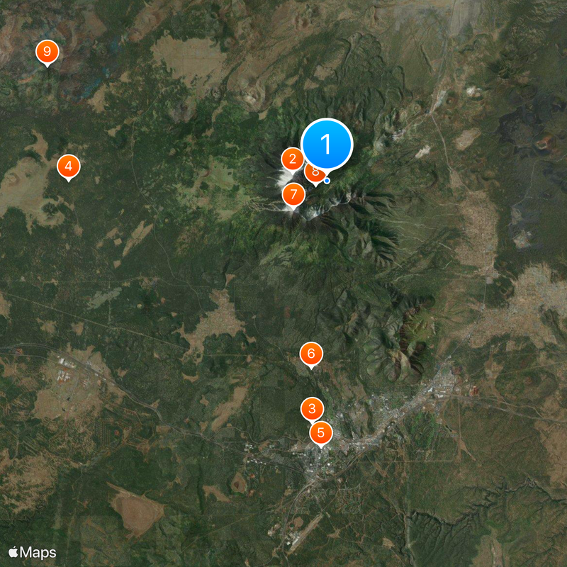 San Francisco Peaks Map