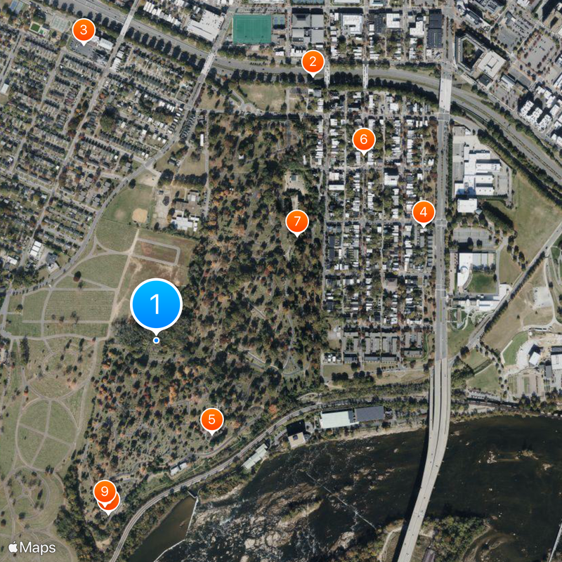 Hollywood Cemetery Mapa