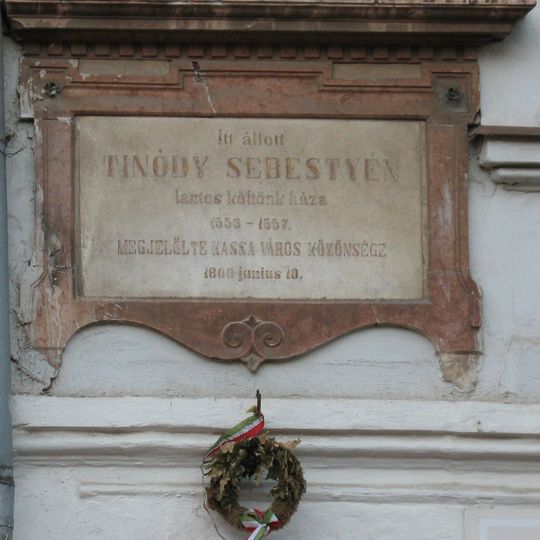 PM domu spisovateľa 16. st. , tabuľa pamätná