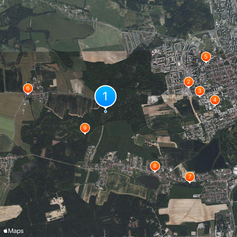 Branišovský les Map