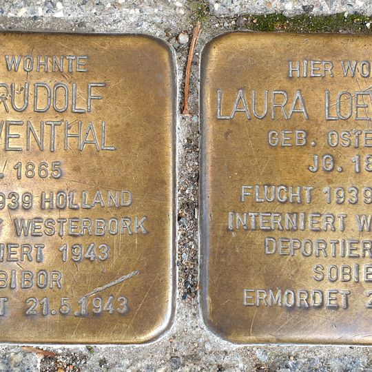 Stolperstein à la mémoire de Rudolf Dr. Loewenthal