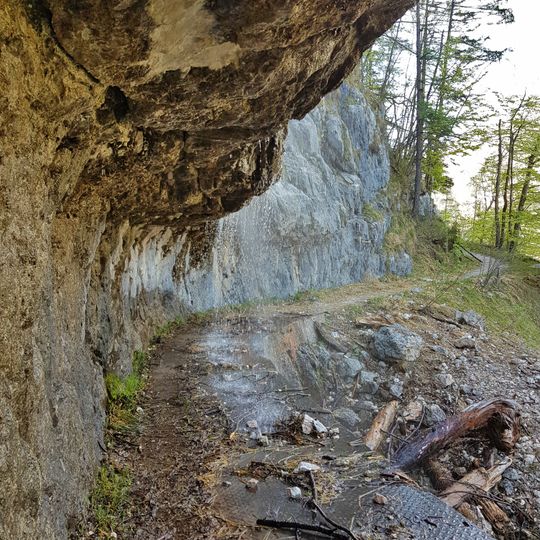 Soleleitung, Felsgalerie beim Saiherbach