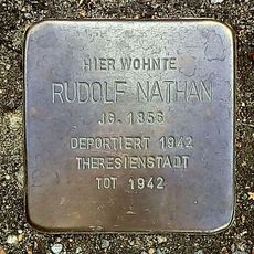 Stolperstein à la mémoire de Rudolf Nathan
