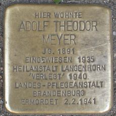 Stolperstein dedicated to Adolf Theodor Meyer