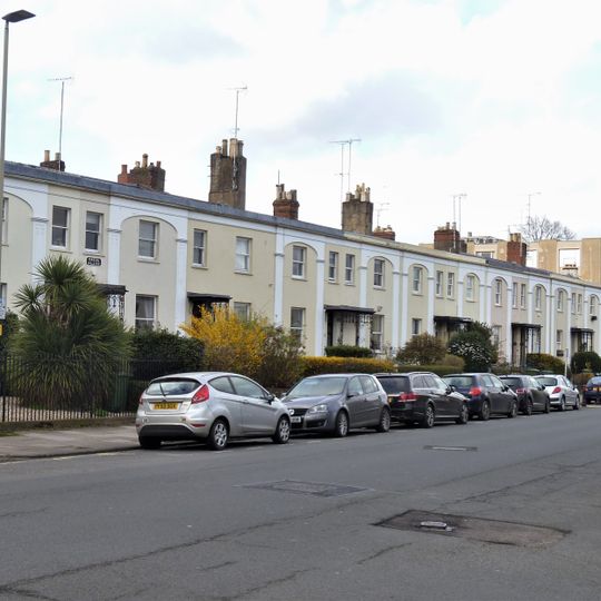 Oriel Place And Attached Railings To Numbers 59 To 67