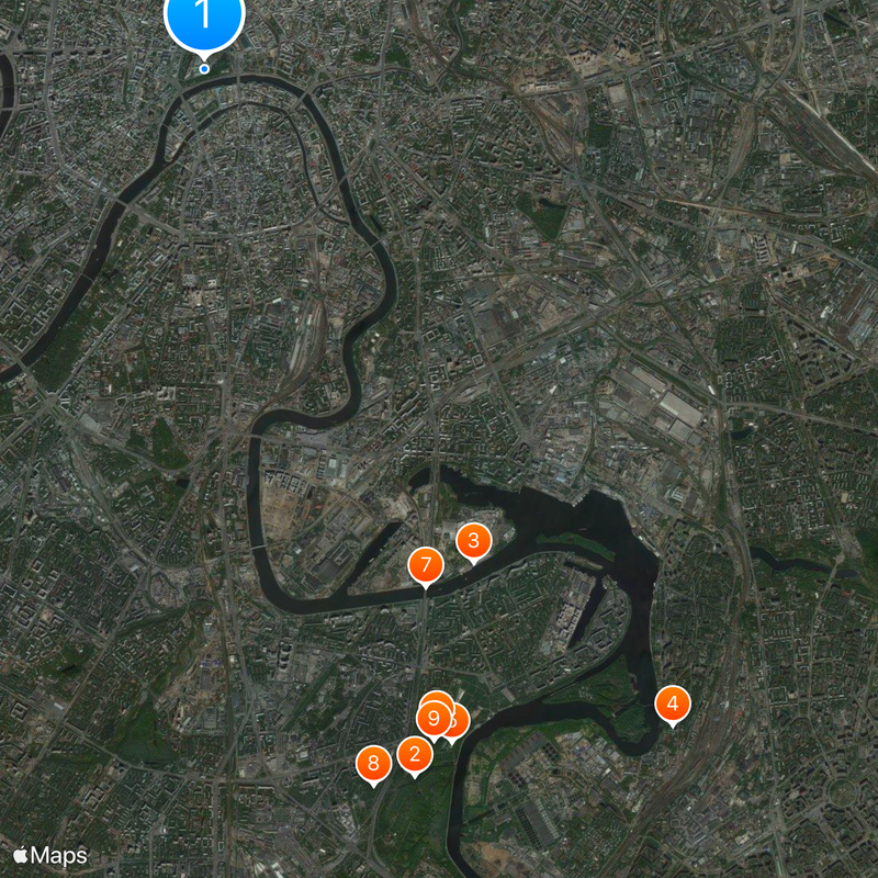 Trams in Moscow Map