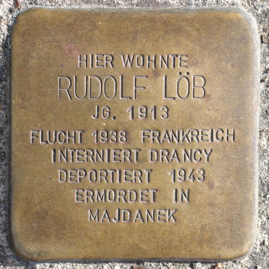 Stolperstein à la mémoire de Rudolf Löb