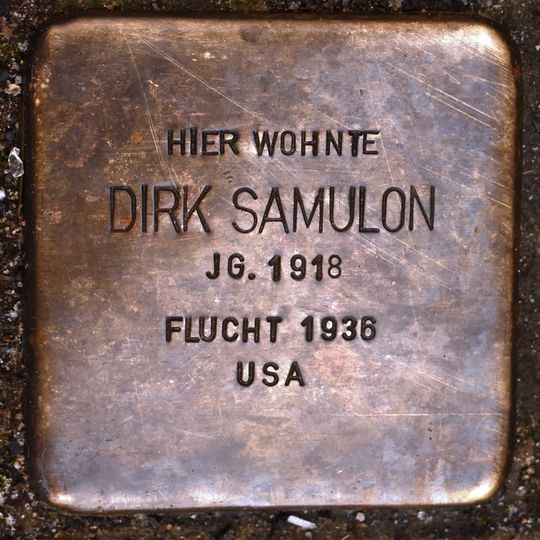 Stolperstein em memória de Dirk Samulon