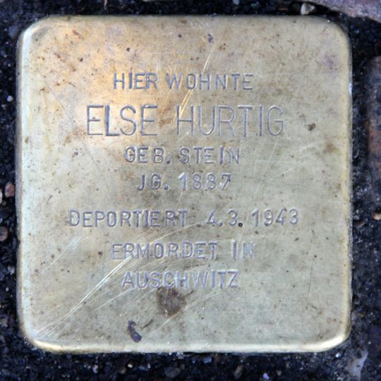 Stolperstein dedicated to Else Hurtig